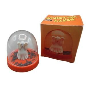 Halloween Snow Globe Ghost (No Water) Brinnco in Box #833 Hong Kong Vintage